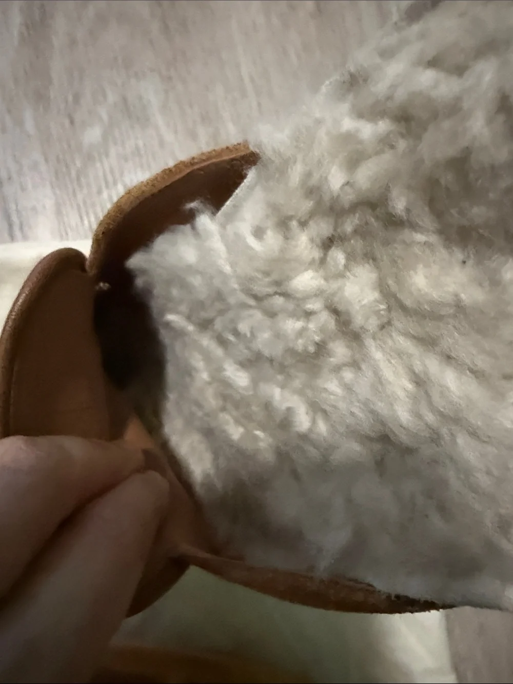 Tory Burch Chestnut Brown Suede Shearling-Lined Mules